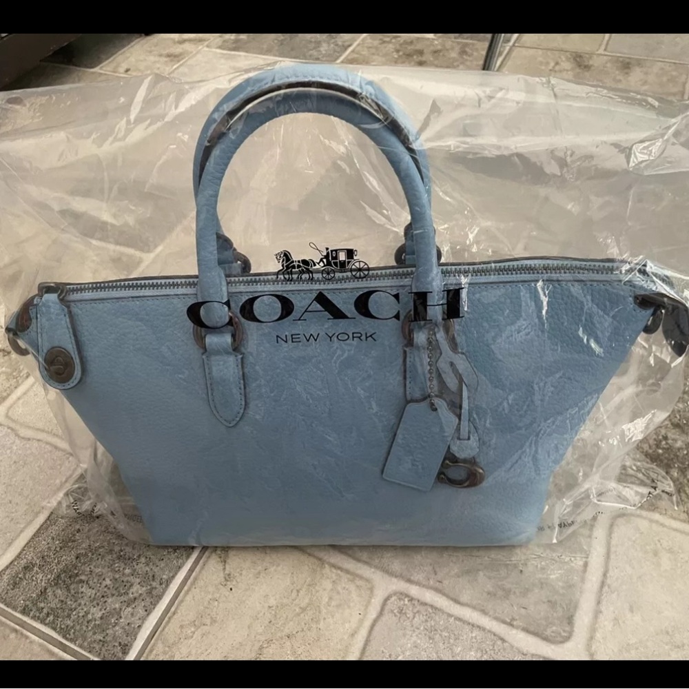 Coach Pool Blue Kara Satchel Purse New